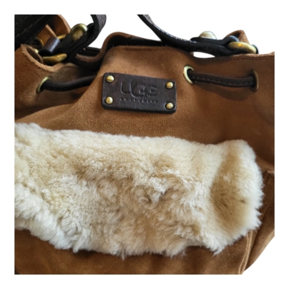 UGG Small Suede/Shearling Bucket Bag